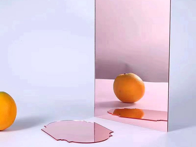 Pink plexiglass Mirror